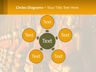 Statue Gold Ayuthaya PowerPoint Template