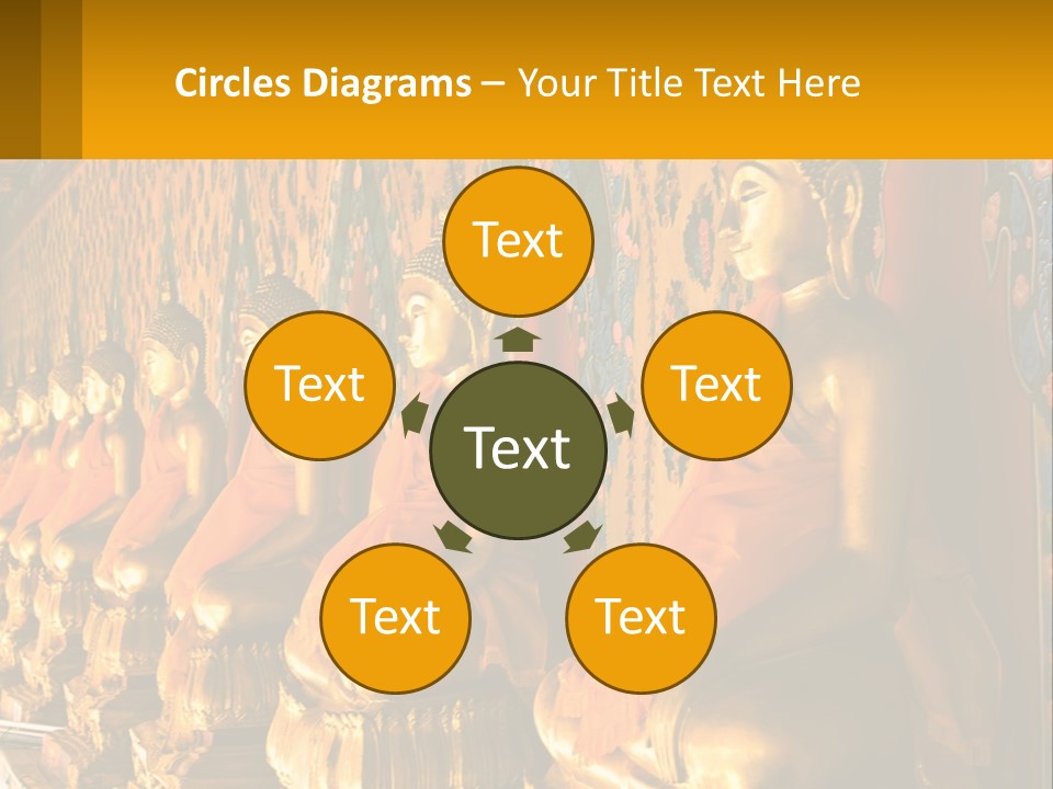 Statue Gold Ayuthaya PowerPoint Template