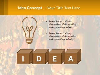 Statue Gold Ayuthaya PowerPoint Template