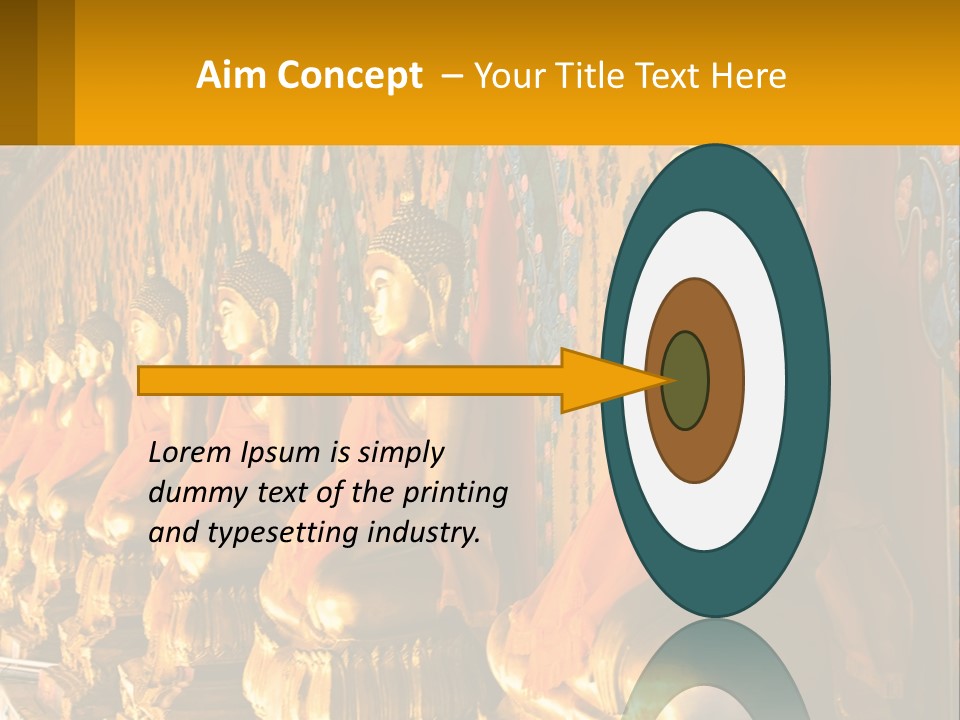 Statue Gold Ayuthaya PowerPoint Template