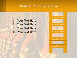 Statue Gold Ayuthaya PowerPoint Template