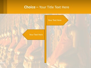 Statue Gold Ayuthaya PowerPoint Template