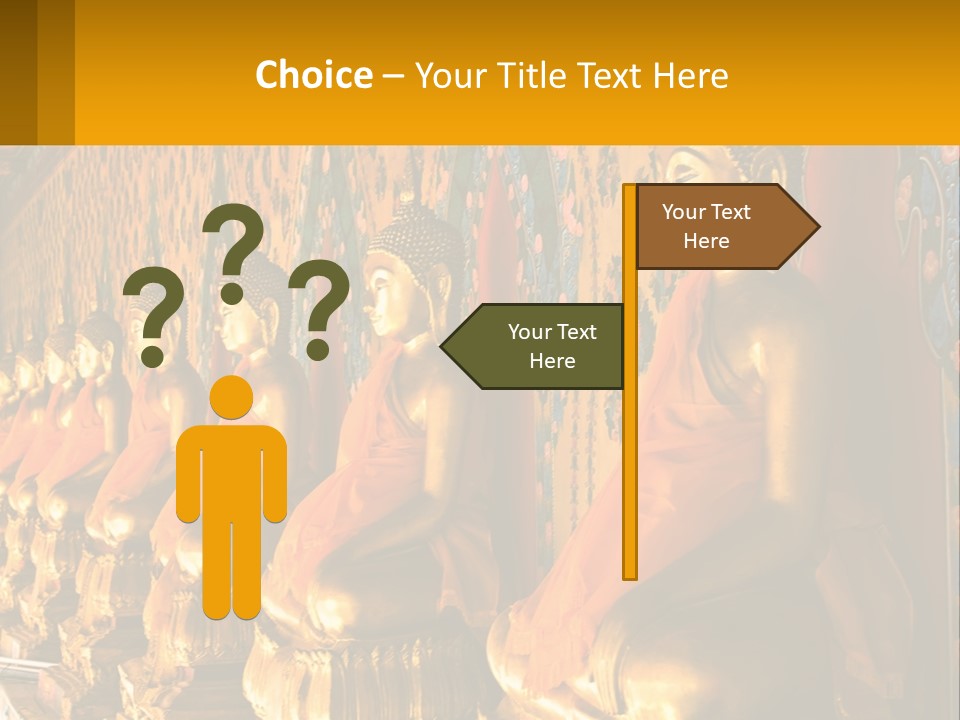 Statue Gold Ayuthaya PowerPoint Template