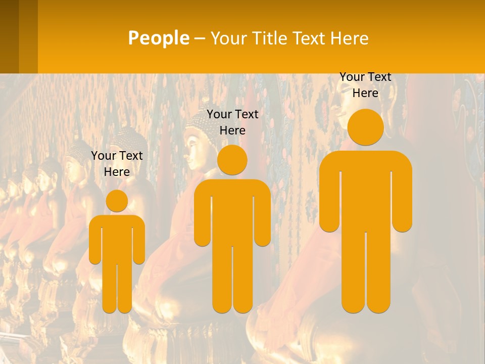 Statue Gold Ayuthaya PowerPoint Template