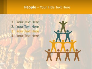 Statue Gold Ayuthaya PowerPoint Template