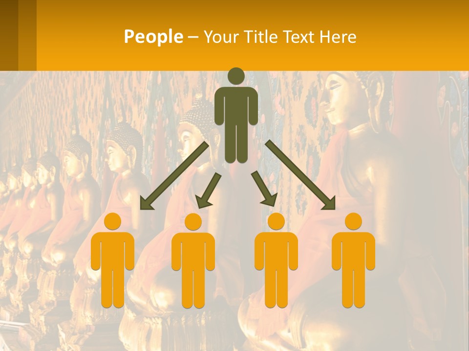 Statue Gold Ayuthaya PowerPoint Template