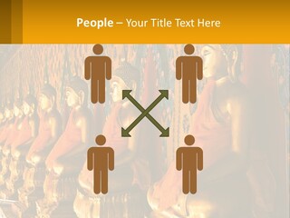 Statue Gold Ayuthaya PowerPoint Template