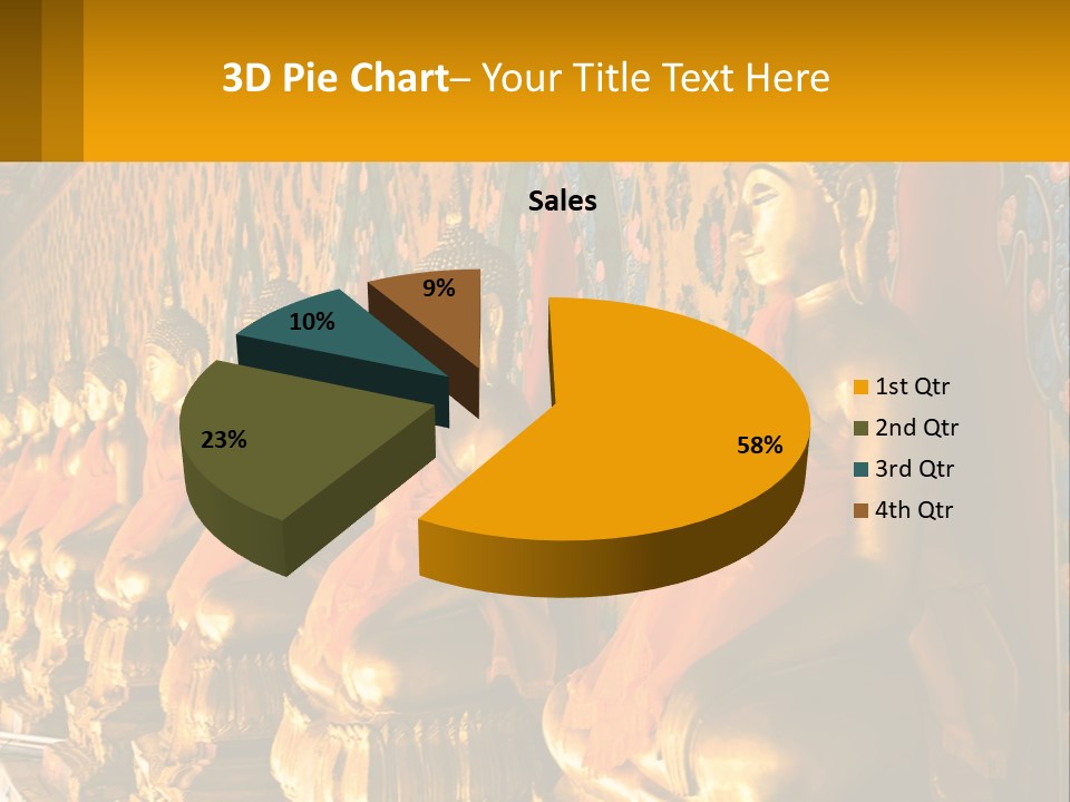 Statue Gold Ayuthaya PowerPoint Template