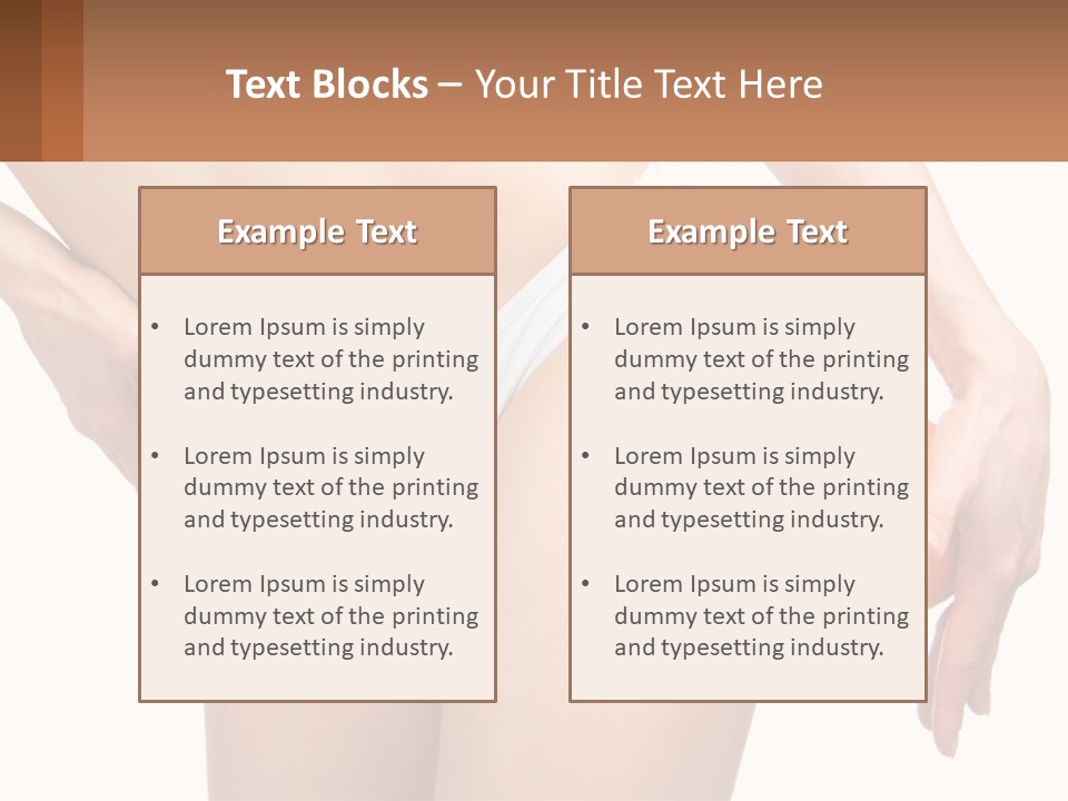 Model Business Hand PowerPoint Template