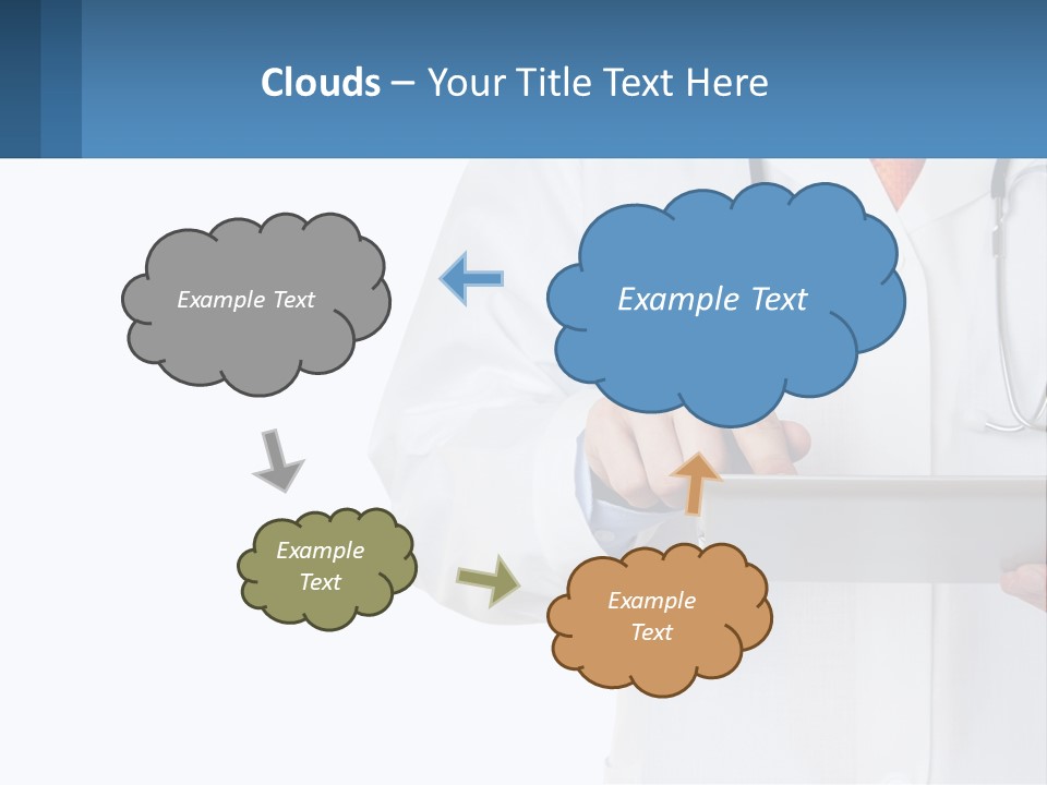 Model Cloud Estate PowerPoint Template