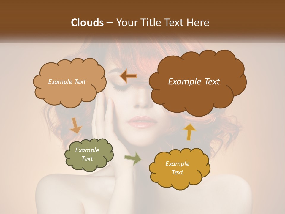 Dream Sky Human Hand PowerPoint Template