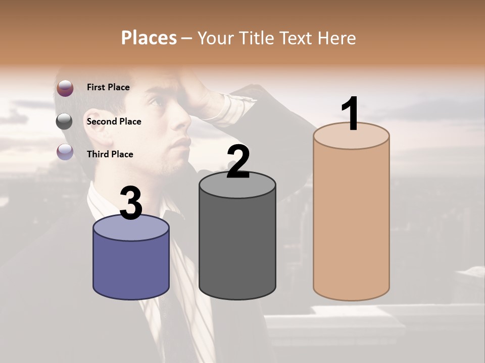 Blue Sky Home Human Hand PowerPoint Template