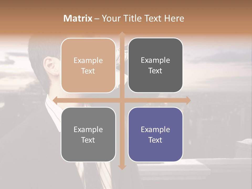 Blue Sky Home Human Hand PowerPoint Template