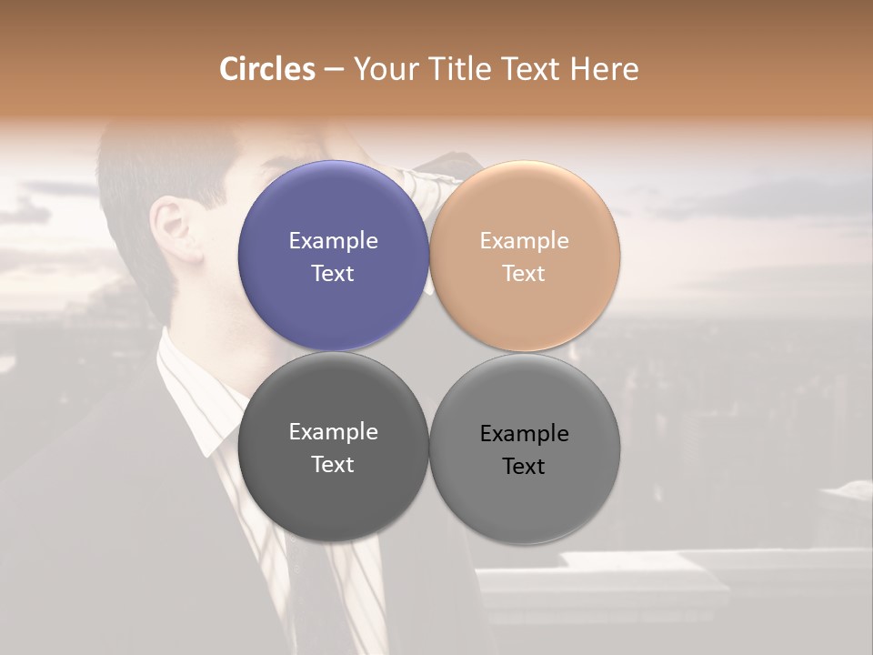 Blue Sky Home Human Hand PowerPoint Template