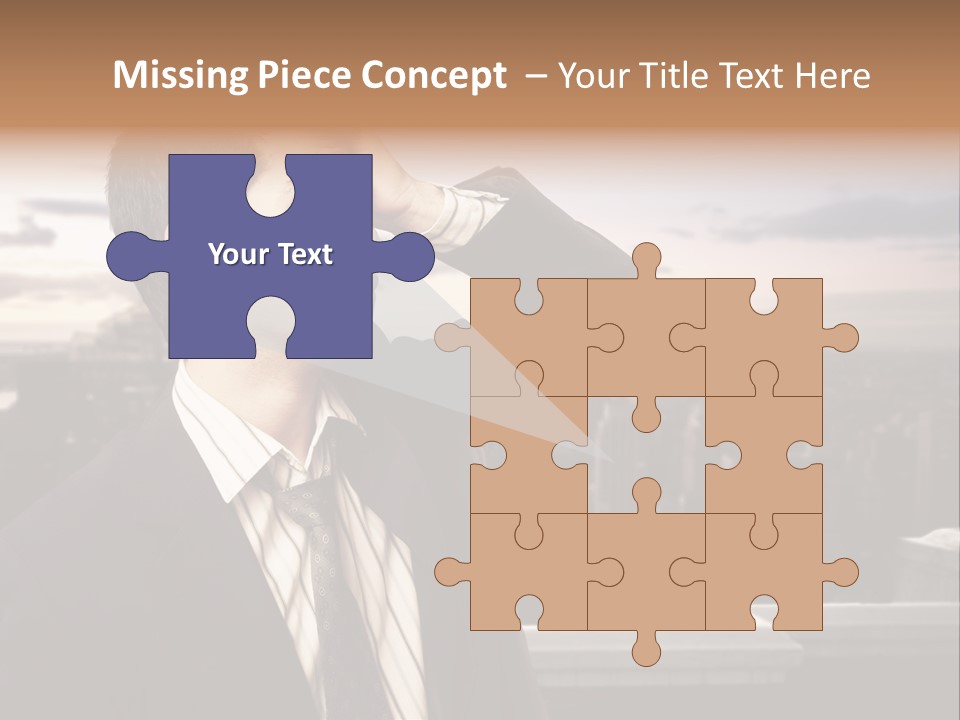 Blue Sky Home Human Hand PowerPoint Template