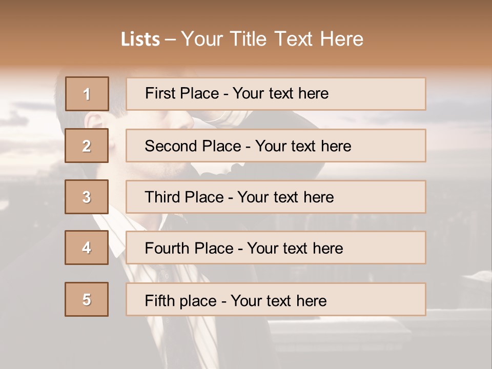Blue Sky Home Human Hand PowerPoint Template