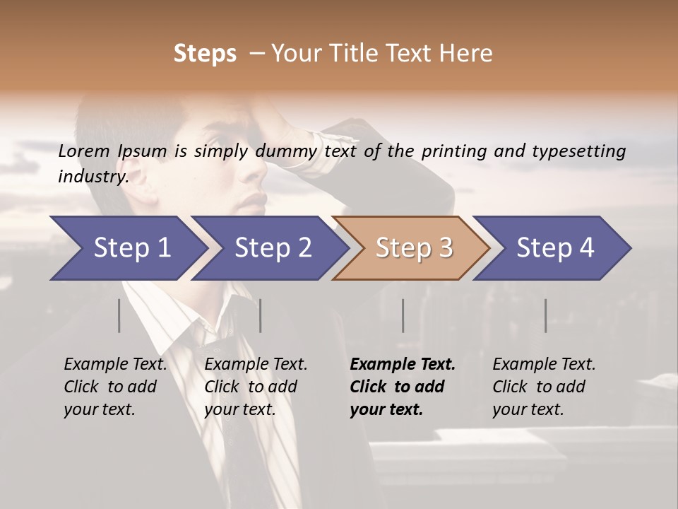 Blue Sky Home Human Hand PowerPoint Template