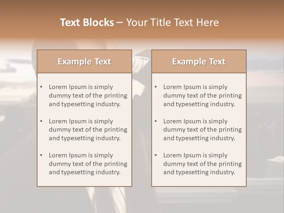 Blue Sky Home Human Hand PowerPoint Template