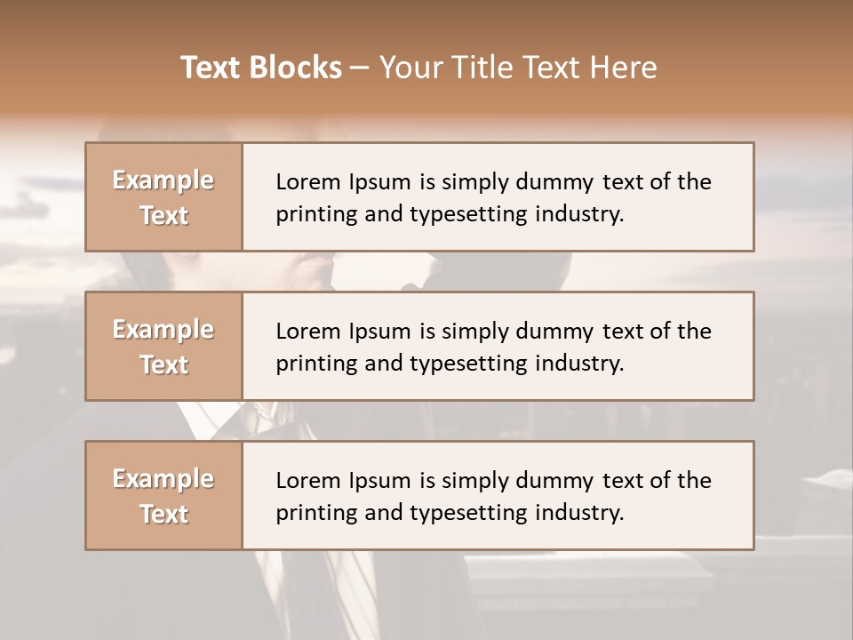 Blue Sky Home Human Hand PowerPoint Template