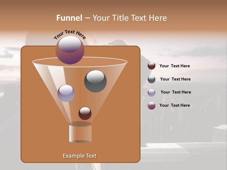 Blue Sky Home Human Hand PowerPoint Template