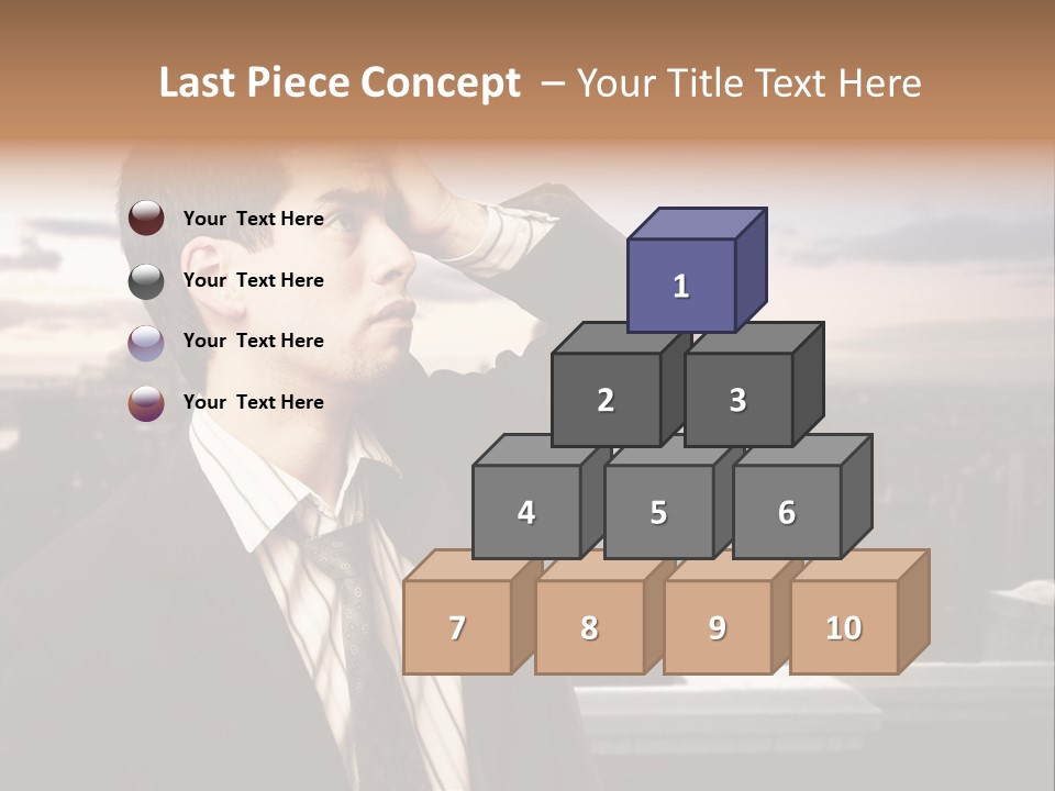 Blue Sky Home Human Hand PowerPoint Template