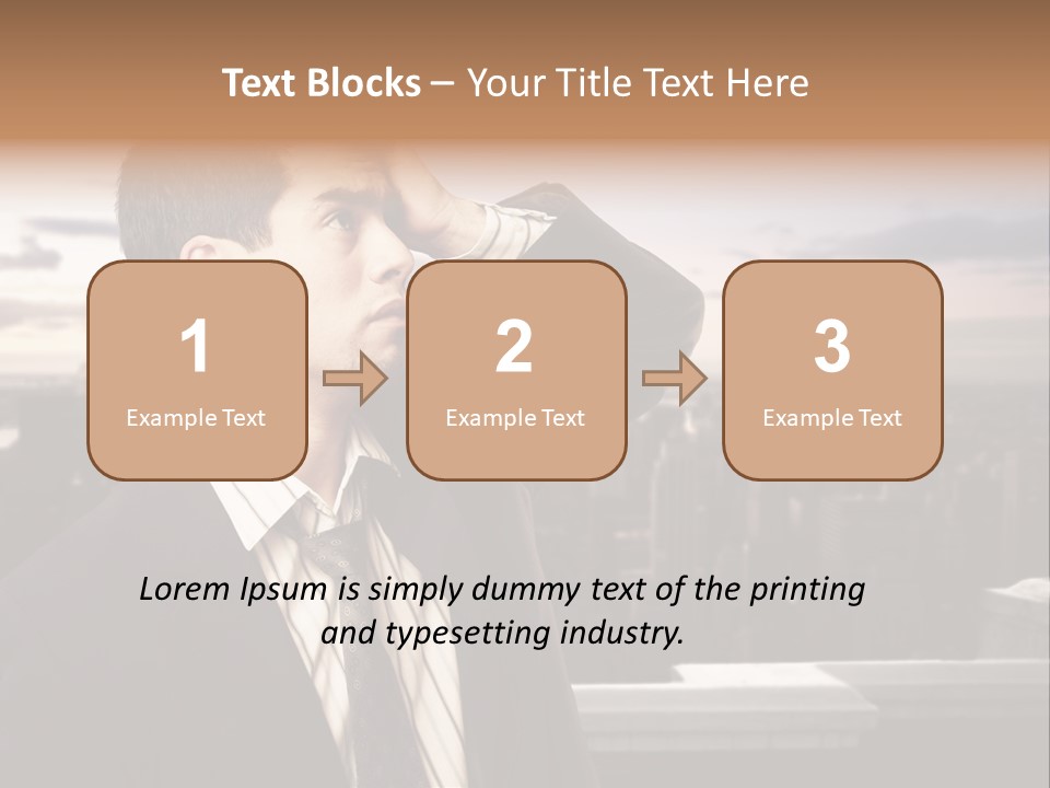 Blue Sky Home Human Hand PowerPoint Template