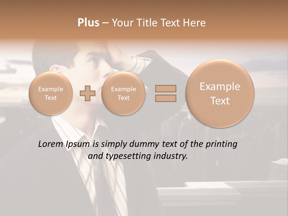 Blue Sky Home Human Hand PowerPoint Template