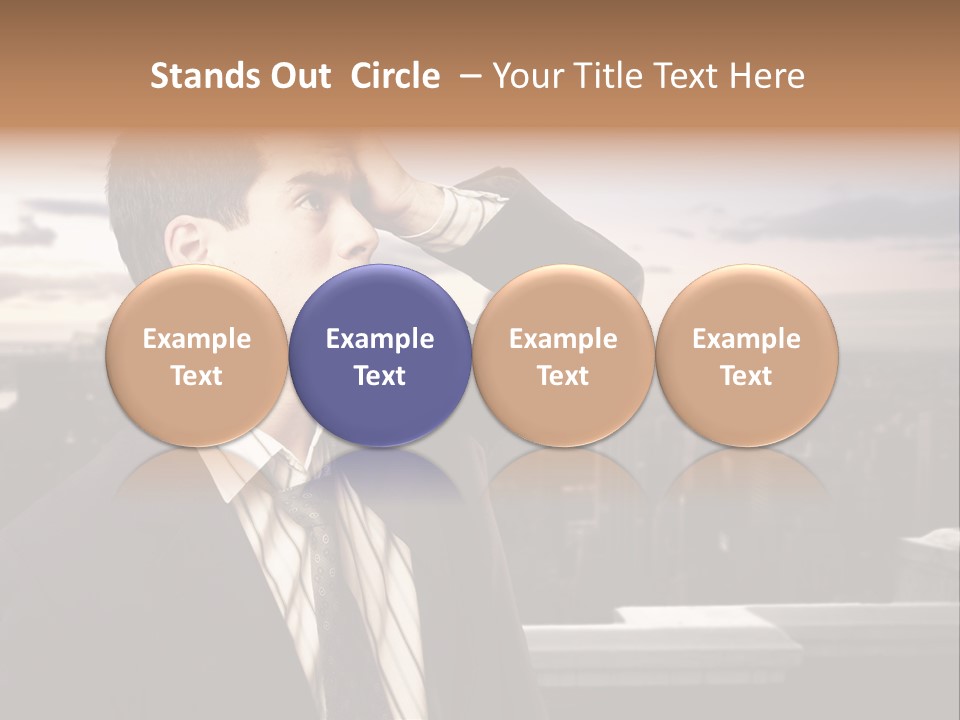 Blue Sky Home Human Hand PowerPoint Template