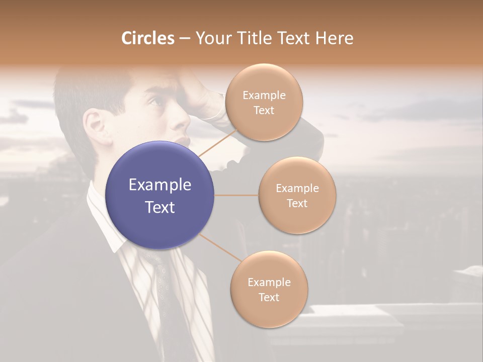 Blue Sky Home Human Hand PowerPoint Template