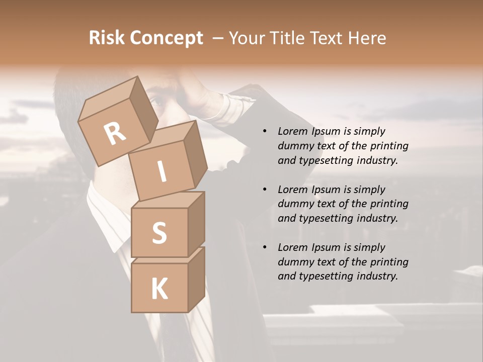 Blue Sky Home Human Hand PowerPoint Template