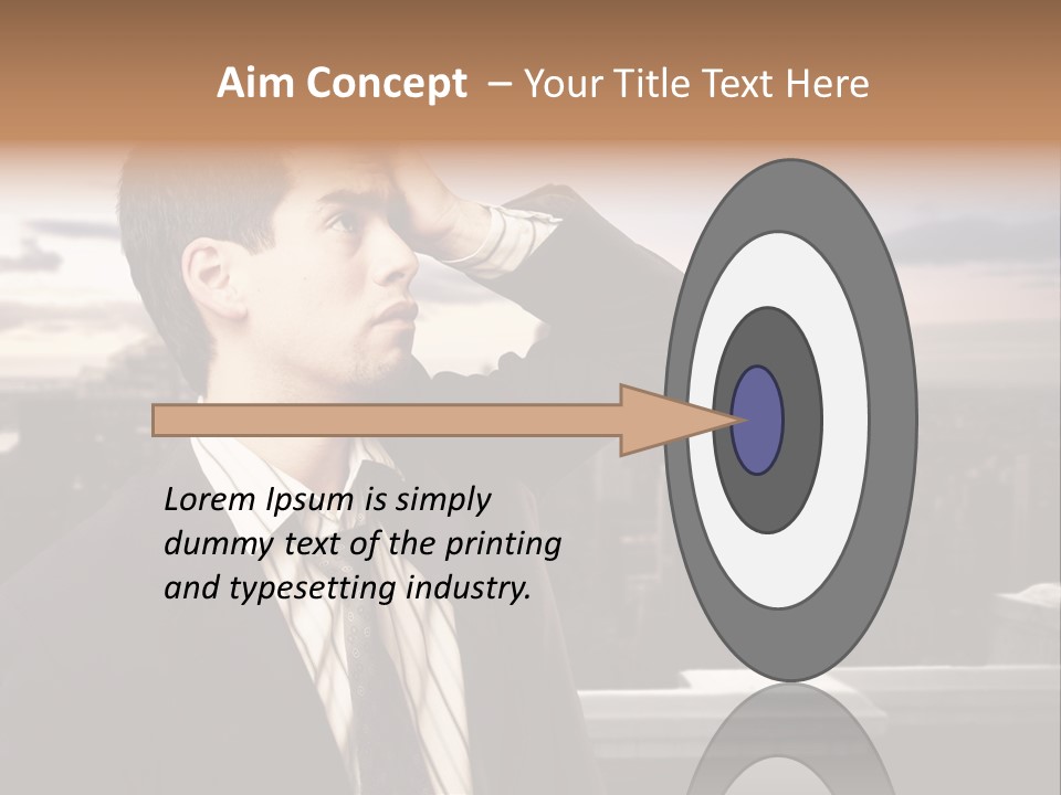 Blue Sky Home Human Hand PowerPoint Template