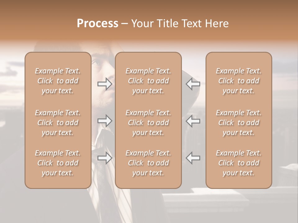 Blue Sky Home Human Hand PowerPoint Template