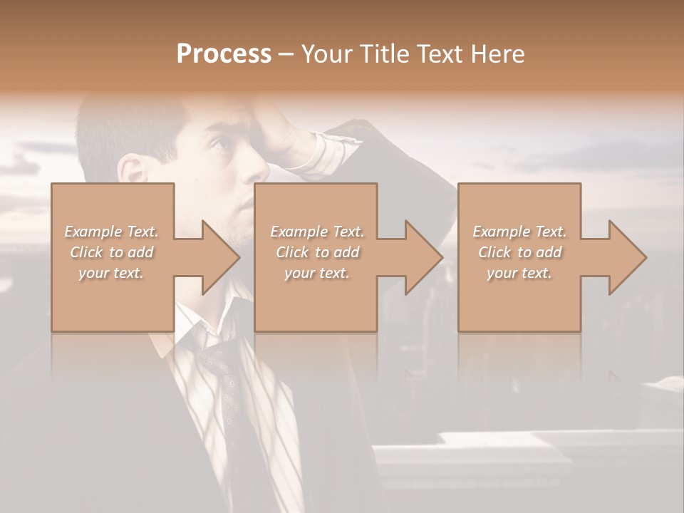 Blue Sky Home Human Hand PowerPoint Template