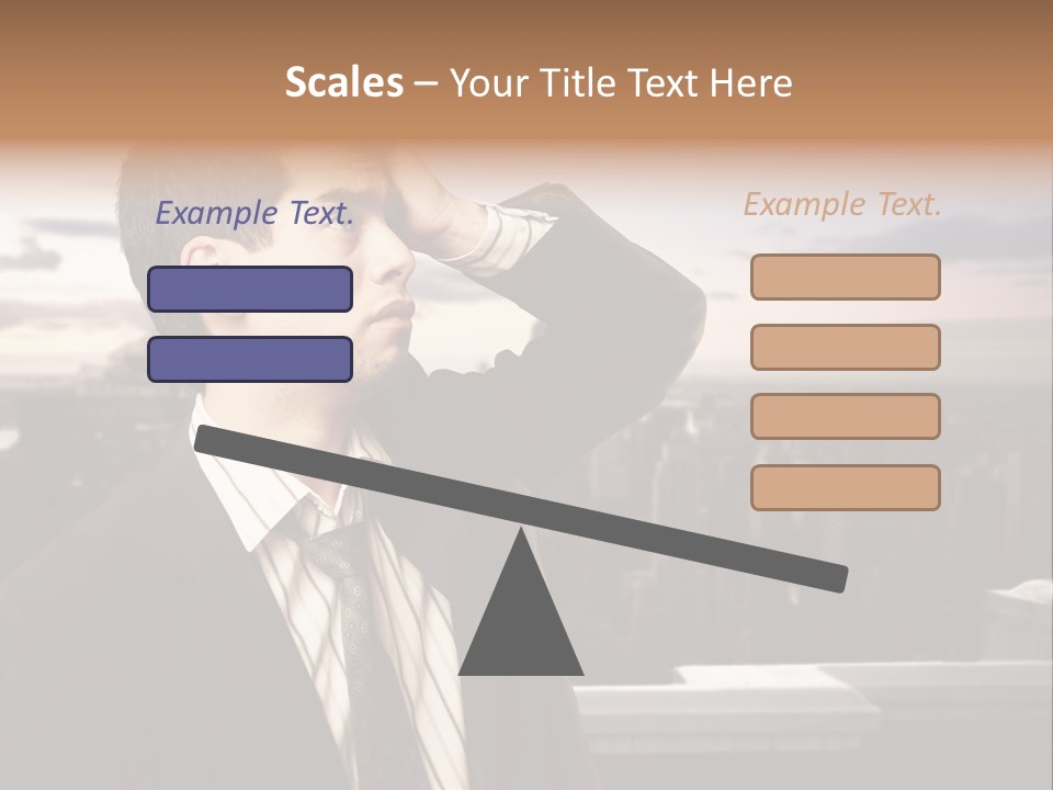 Blue Sky Home Human Hand PowerPoint Template