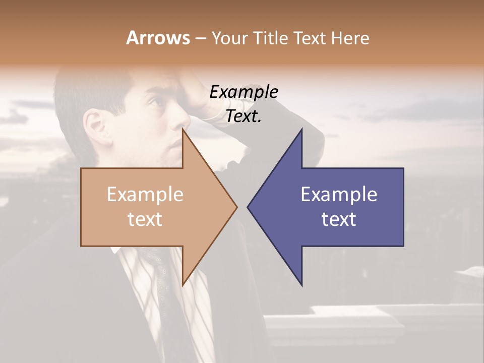 Blue Sky Home Human Hand PowerPoint Template