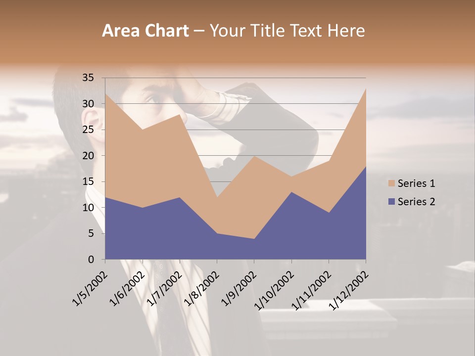 Blue Sky Home Human Hand PowerPoint Template