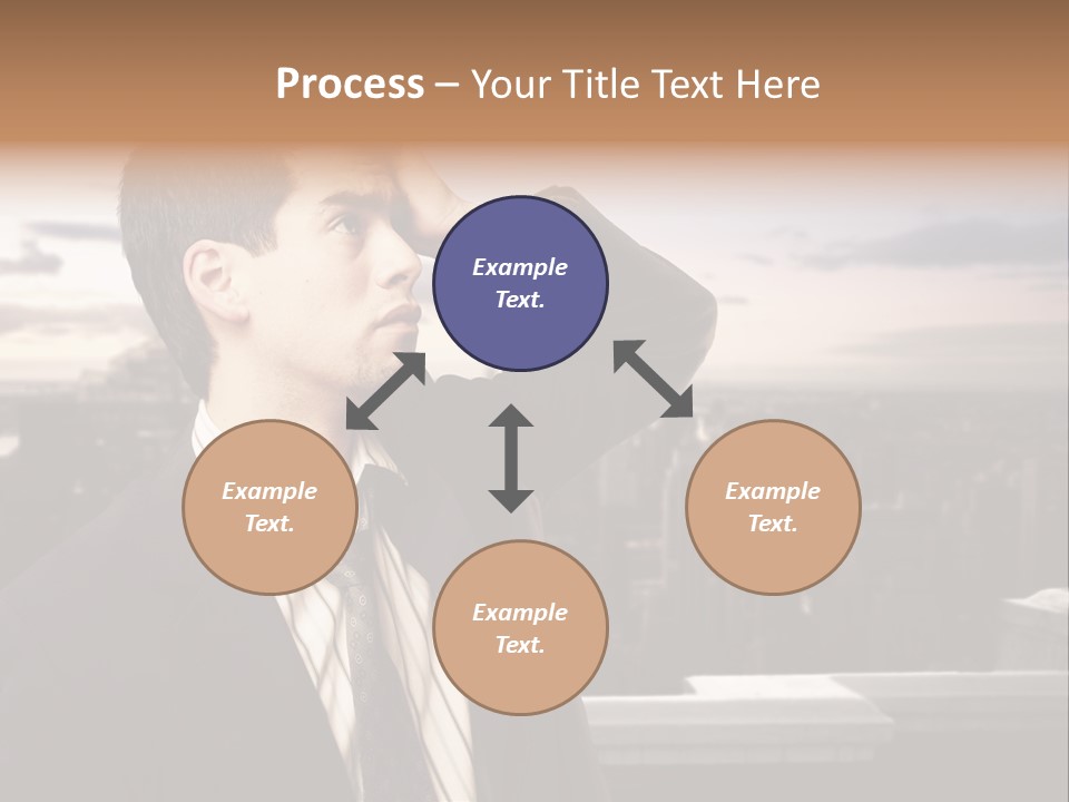 Blue Sky Home Human Hand PowerPoint Template