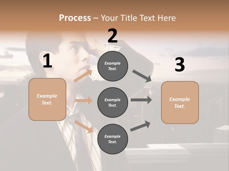 Blue Sky Home Human Hand PowerPoint Template