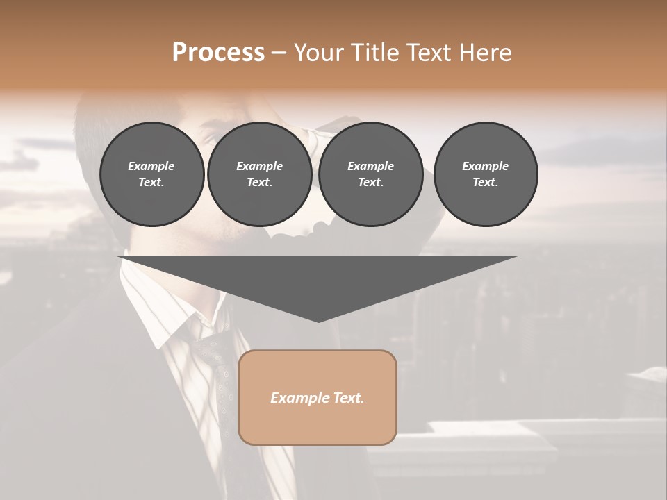 Blue Sky Home Human Hand PowerPoint Template
