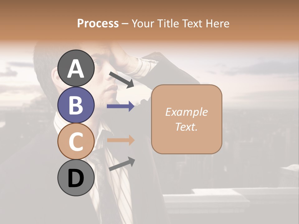 Blue Sky Home Human Hand PowerPoint Template
