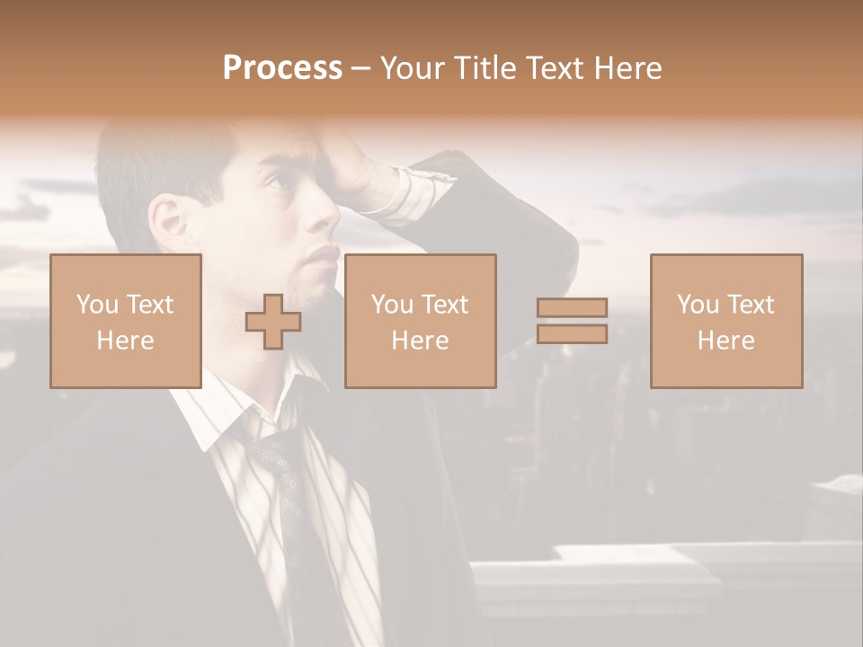 Blue Sky Home Human Hand PowerPoint Template