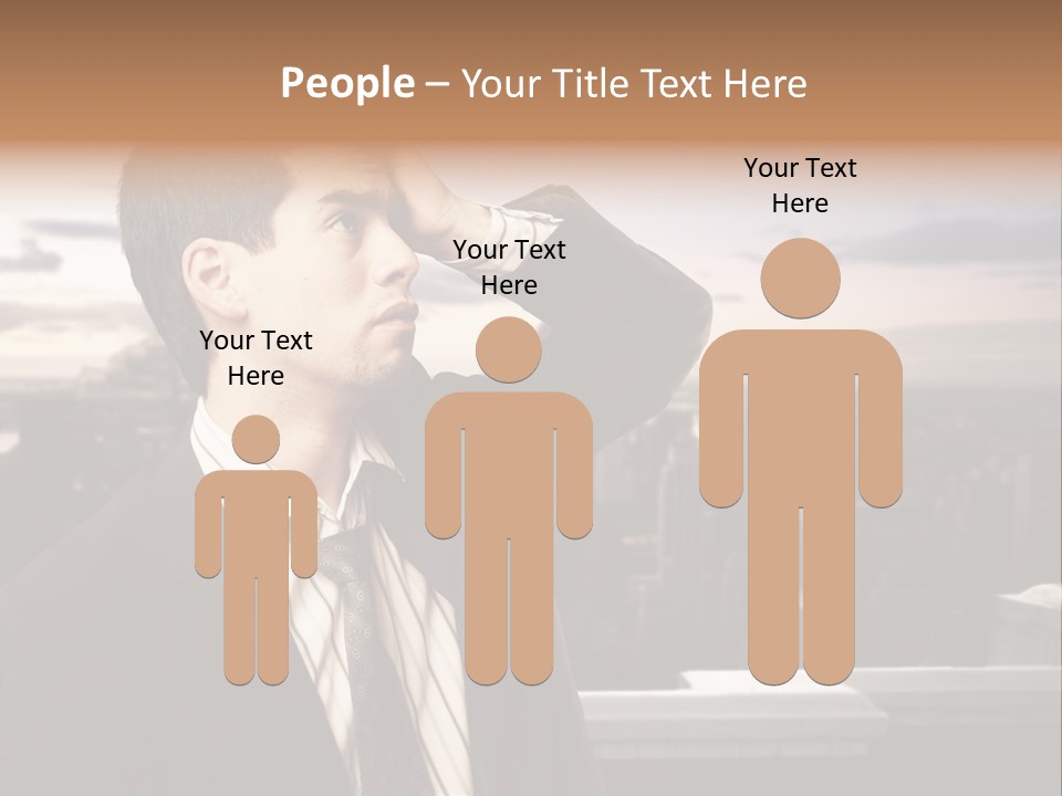 Blue Sky Home Human Hand PowerPoint Template