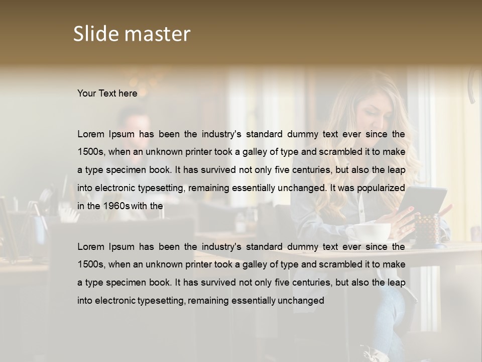 Conceptual Background Holding PowerPoint Template