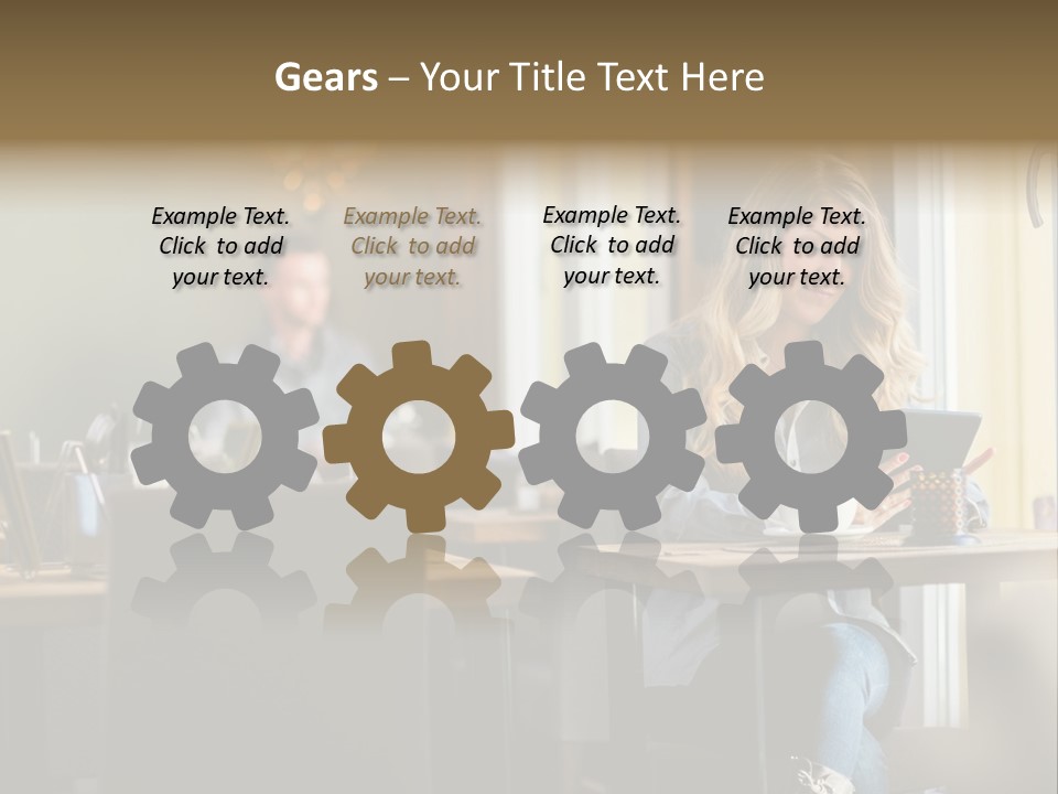 Conceptual Background Holding PowerPoint Template