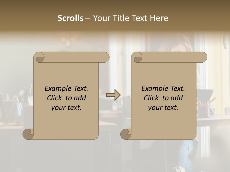 Conceptual Background Holding PowerPoint Template