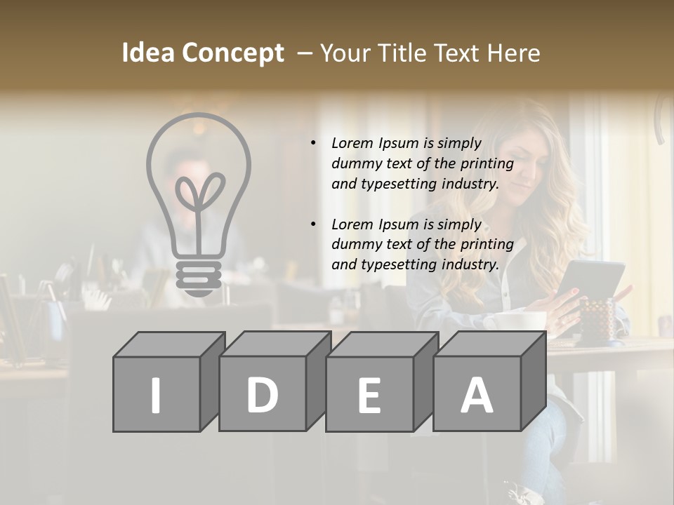 Conceptual Background Holding PowerPoint Template