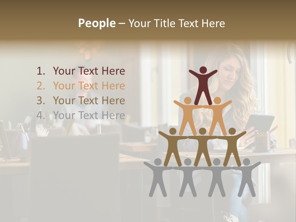 Conceptual Background Holding PowerPoint Template