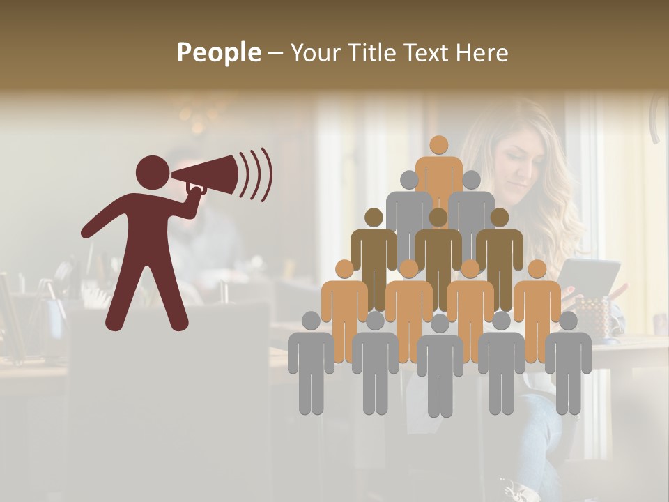 Conceptual Background Holding PowerPoint Template