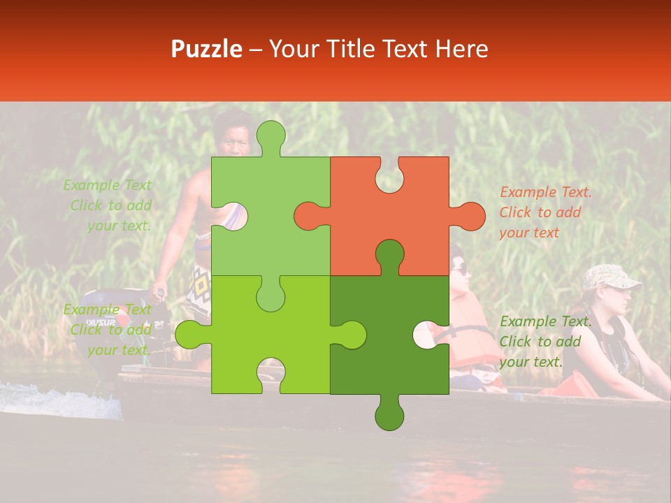 Blue Sky Background Leaf PowerPoint Template