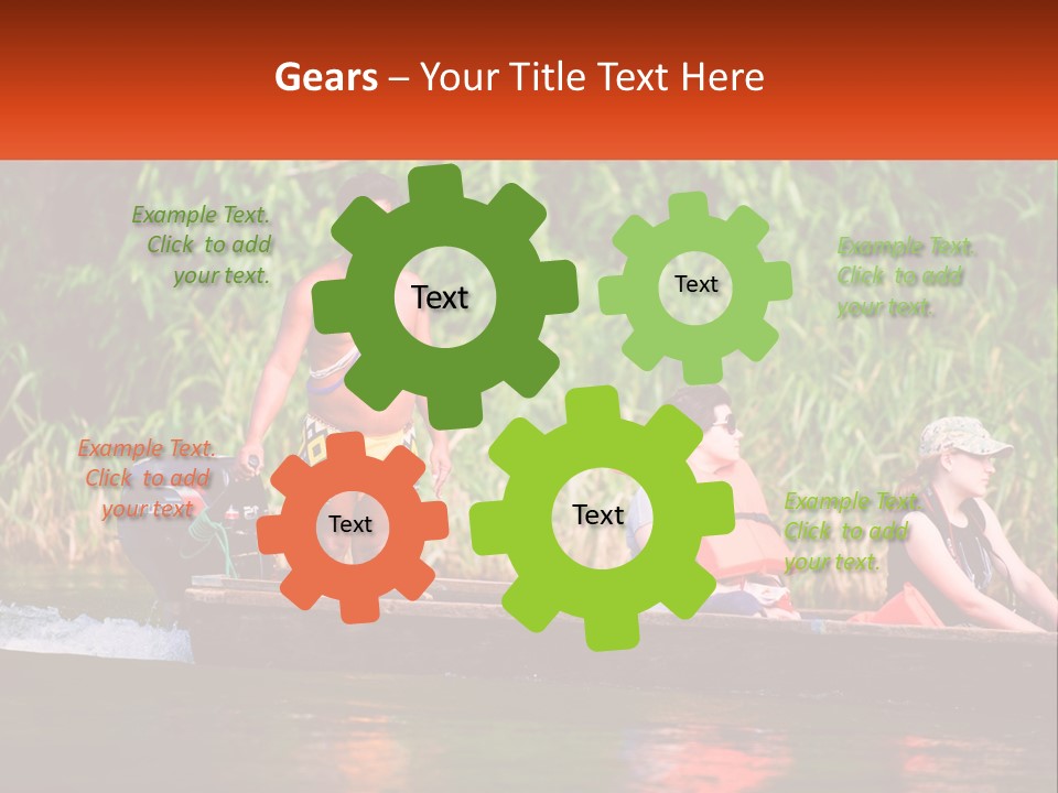 Blue Sky Background Leaf PowerPoint Template